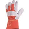Lot de 60 paires de gants Manutention docker croûte vachette supérieure gris - toile rouge image 2
