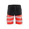 Short de travail haute visibilité stretch 1541 - Noir/Rouge fluo image 0