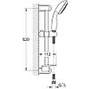 ENSEMBLE DOUCHE TEMPESTA 100 4 JETS DOUCHE 600MM + PORTE SAVON image 1