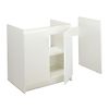 MEUBLE MELAMINE 140 BLANC 2 PORTES 1 JOUE POUR LAVE VAISSELLE image 0
