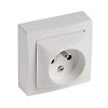 Prise de courant 2P+T - appareillage en saillie complet - blanc image 0
