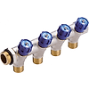 COLLECTEUR SANITAIRE 3/4" A ROBINETTERIE INTEGREE DEPORTEE 1/2" PORTEE PLATE - BLEU image 0