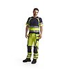 T-shirt de travail haute-visibilité - Marine/Jaune fluo image 0