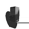 Applique murale carrée HELIOS E27 + détecteur IR (sans ampoule LED 12W max) IP44 - Noir image 0