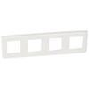 Plaque de finition horizontale Mosaic 4 postes ou 4x2 modules blanc image 0