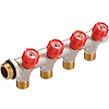 COLLECTEUR SANITAIRE 3/4" A ROBINETTERIE INTEGREE DEPORTEE 1/2" PORTEE PLATE - ROUGE image 0