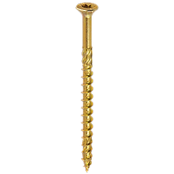 Vis à bois bichromatée - tête fraisée - filetage partiel - empreinte torx - pointe anti-fendage image