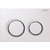 Plaque de commande WC Omega 20 - blanc contour chrome image 0