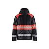 Veste de travail hiver haute visibilité classe 1 4480 - Noir/Rouge fluo image 0