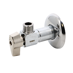 Vanne à sphère laiton équerre pour lavabo avec rosace 55mm M1/2" - Série 683 image