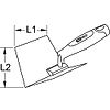 Truelle d'angle intérieur - lame flexible inox - manche bi-composant - 100x125mm image 0