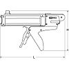 Pistolet à cartouche sans tige de poussée 310 ml image 5