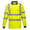 Polo coton majoritaire manches longues Jaune image 2