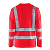 T-shirt de travail manches longues haute visibilité col V anti-UV 3381 - Rouge fluo image 1