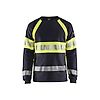 T-shirt de travail manches longues retardant flamme inhérent 3484 - Marine/Jaune fluo image 0