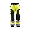 Pantalon de travail haute visibilité femme 7155 - Jaune fluo/Noir image 0