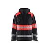 Veste de travail de travail hardshell haute visibilité 4420 - Noir/Rouge fluo image 0