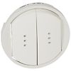 Enjoliveur Céliane +B228:B248interrupteur - Blanc-Double commande voyant image 0