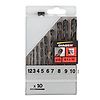Coffret de 10 forets métaux HSS Standard - 752C image 0