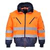 Blouson pilote 3 en 1 haute visibilité Orange/Marine image 6