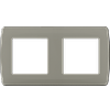 Plaque de finition 2 postes - Entraxe 71mm - Blanche - ESPRIT image 1