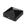 Chapeau pointe de diamant pour poteau bois - Finition noire CABOCHONPB image 1