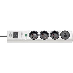 3 prises - Blanc image