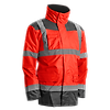 KANATA Parka de travail multicouches imperméable haute visibilité - Rouge Fluo / Gris image 9