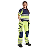 T-shirt de travail haute visibilité femme classe 1 3410 - Marine/Jaune image 1