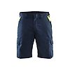 Short Industrie stretch 2D - Bleu marine/Jaune fluo image 0