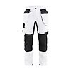 Pantalon de travail peintre stretch 2D poches flottantes femme feMyanMare - Blanc/Noir image 0