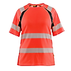 T-shirt de travail haute visibilité femme 3503 - Rouge/Noir image 0