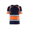 T-shirt de travail haute visibilité 3421 - Marine/Orange fluo image 0