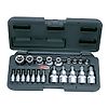 Coffret mâle/femelle TORX®, 1/4'' - 1/2'' - E4 à E20 - T8 à T60 - 21 pcs image 0