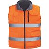 Gilet de travail d'hiver sans manche réversible haute visibilité HI-WAY - Orange Fluo image 9