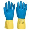 Gants Latex Double enduction Jaune/Bleu image 0