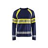 T-shirt de travail manches longues haute visibilité 3510 - Marine/Jaune fluo image 0