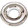 Rosace sanitaire plate mourlurée - chrome image 0