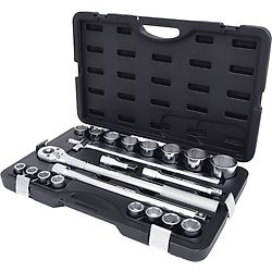 Coffret de douilles 6 pans métriques et accessoires 3/4'', 21 pièces image