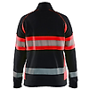 Sweat de travail zippé haute visibilité 3505 - Noir/Rouge fluo image 1
