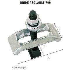 Bride réglable 700 avec vis et écrou image