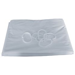 Rideau de douche 1800x900mm + 6 anneaux plastique image