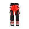 Pantalon de travail softshell haute visibilité 1567 - Rouge fluo/Noir image 0