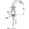 Mélangeur monotrou de bidet avec vidage Tubos image 1