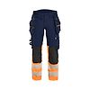 Pantalon de travail stretch 4D haute visibilité femme 7025 - Marine/Orange image 0