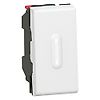 Interrupteur ou va-et-vient à voyant 10AX 250V Mosaic Easy-Led 1 module - blanc image 0