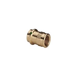 Raccord droit bronze à sertir Femelle - Femelle fixe à visser image