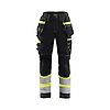 Pantalon de travail haute visibilité stretch femme classe 1 femme 7196 - Noir/Jaune image 0