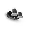 Applique LED double CAMELIA + détecteur IR 20W - 1400lm - 3000K IP54 - Noir image 0