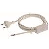 CABLE DE RACCORDEMENT AVEC INTERRUPTEUR H03VV-H2-F2X0,75 IP20 - 3M - BLANC image 0